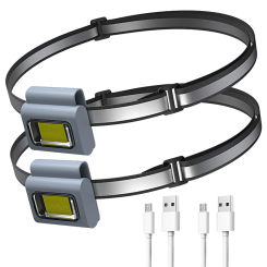 2pcs Running Light Camping Work Headlight IPX4 Waterproof COB LED Pet Neck Lamps
