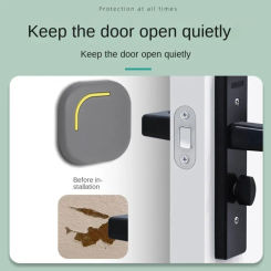 Door Stopper Silicone Wall Protector Pad Self Adhesive Doorstopper  Square Door Handle Bumpers Protection Pad Mute Stikcer