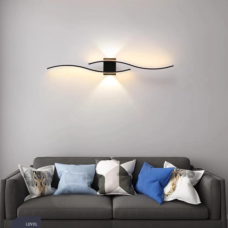 Description Picture 5 of itemCreative LED Wall Lamps for Bedroom Living Room Black White Gold Indoor LED Wall Lights Aluminum Wall Sconce Lighting