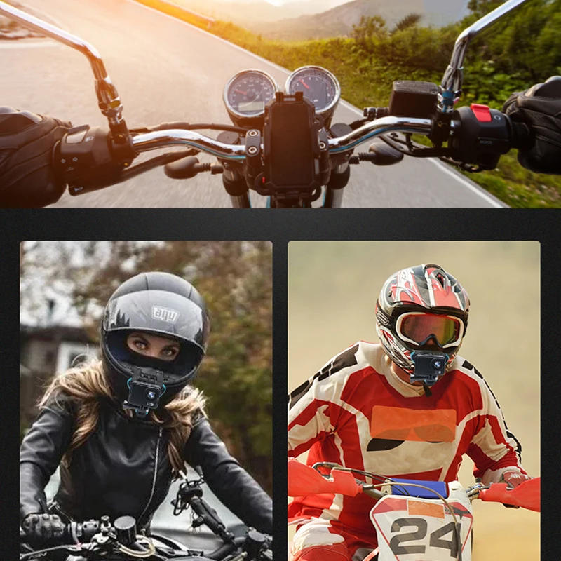 Description Picture 3 of itemMotorcycle Helmet Front Chin Stand Camera Holder for GoPro Hero DJI Osmo Action Insta360 Action Camera Accessorie Helmet Strap