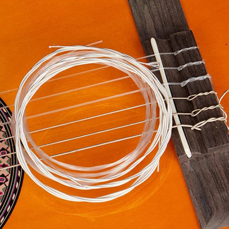 Description Picture 2 of item6pcs Guitar Strings Nylon Silver Strings Set For Classical Classic Guitar 1M 1-6 E B G D A E # Hot Selling Guitar Accessories