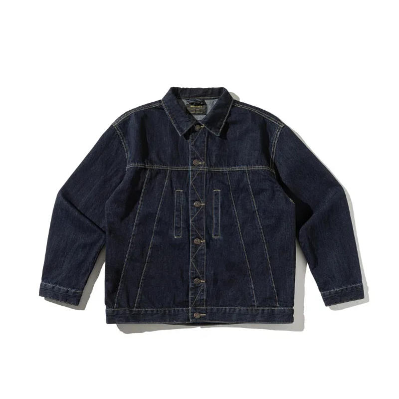 Description Picture 2 of itemMen Japanese Streetwear Amikaki Retro Fashion Loose Casual Denim Jacket Cityboy Vintage Jeans Coat Cowboy Outerwear