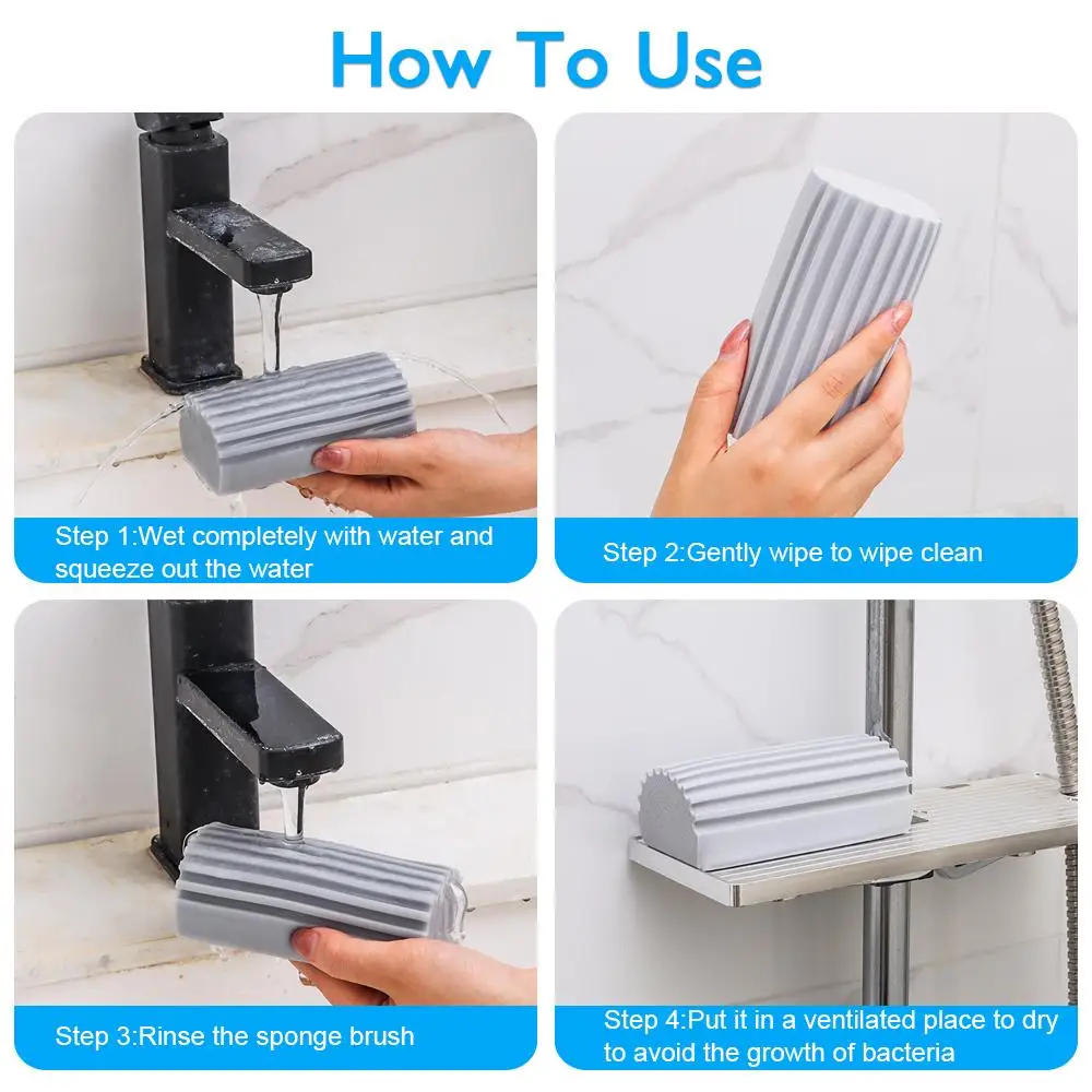 Description Picture 5 of item3pcs Duster for Cleaning Blinds Glass Magical Dust Cleaning Sponges Household Sponge Cleaning Brush Damp Clean Duster Sponge