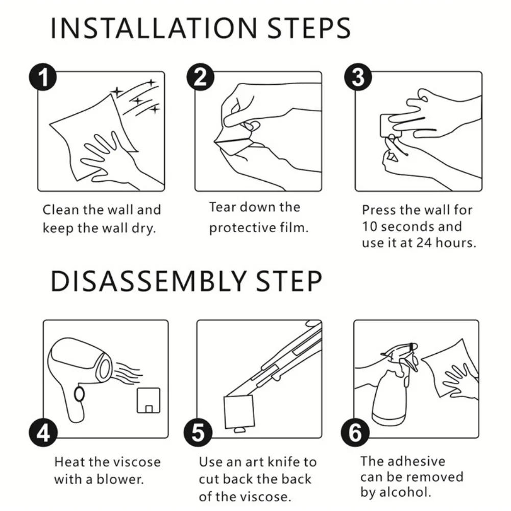 Description Picture 5 of item2PCS Adhesive Wall Hook Stainless Steel Robe Sticker Hooks Towel Coat Key Pants Hangers Bathroom Kitchen Storage Accessories