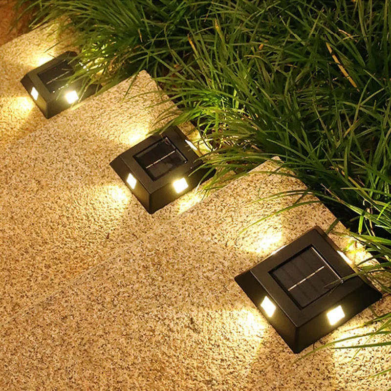 Description Picture 3 of itemSolar Wall Lamp Outdoor Waterproof Four-sided Luminous LED Solar Powered Wall Light Night Light For Garden Balcony Decor