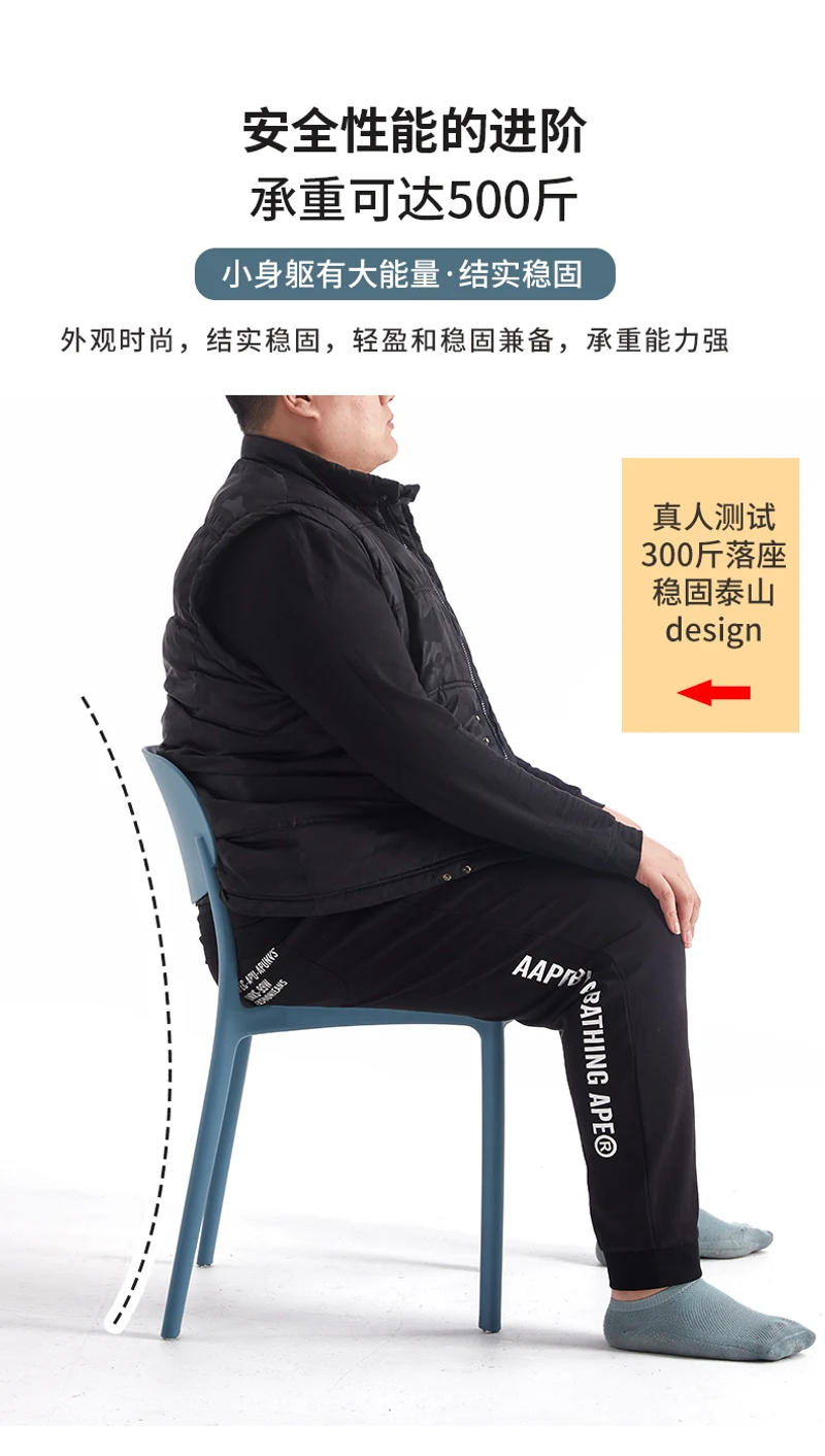 Description Picture 4 of itemFree Shipping Plastic Dining Chair Nordic Classics Minimalist Apartment  Lounge Chair Designer Sillas De Comedor Home Furniture