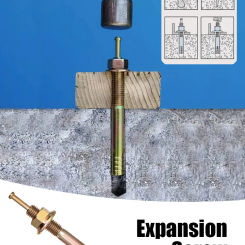 5Pcs Expansion Screw M6*45/50/60 Core Tips Wall Anchors Expansion Pipe Curtain Gypsum Board Hollow Wall Expansion Screw Set DIY