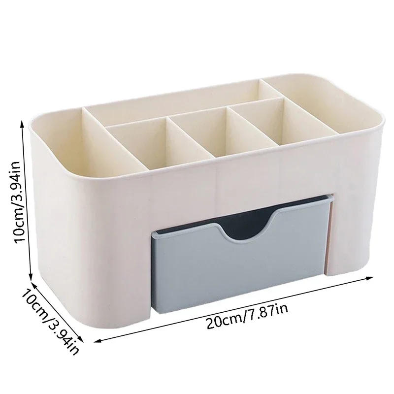 Description Picture 6 of itemDouble Layer Plastic Makeup Organizers Storage Box Cosmetic Drawers Jewelry Display Box Case Desktop Container Boxes Organizer