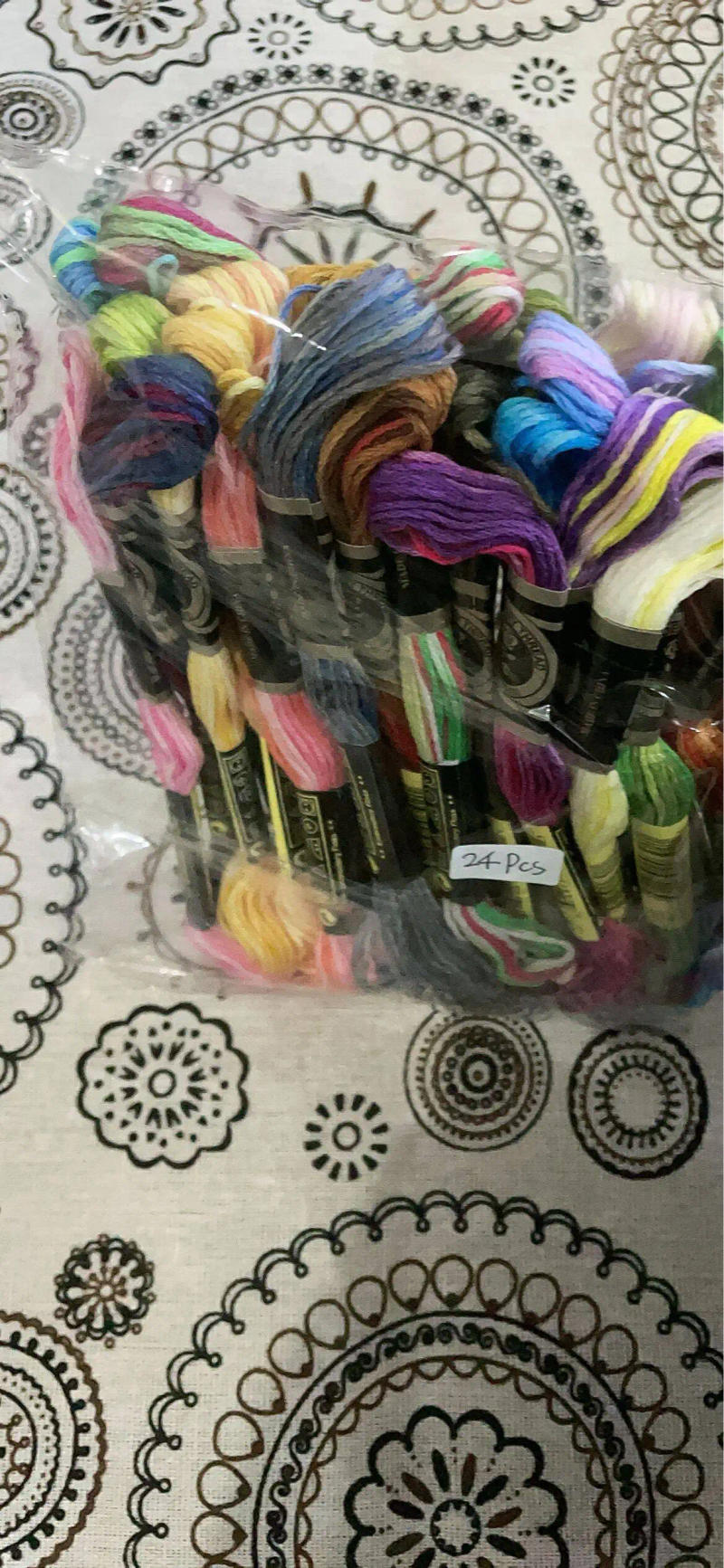 Description Picture 4 of itemVariegated Floss Cross Stitch Thread, Color Variable, 6 Strand, 8 Meters, 24PCs