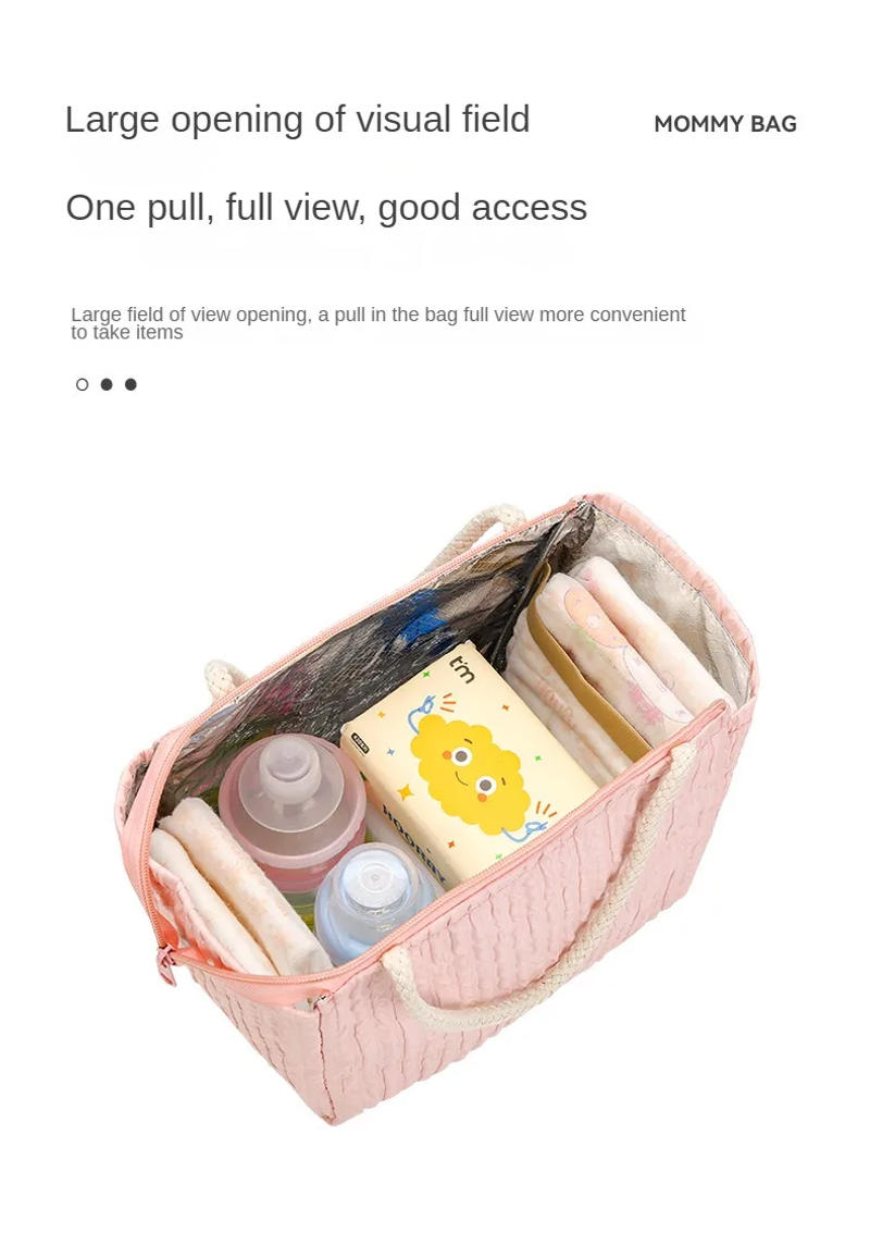 Description Picture 3 of itemMaternity Bag Cute Bear Baby Diaper Bag Lightweight Portable Handbags Mummy Outdoor Nappy Storage Bags Insulated Lunch Bags