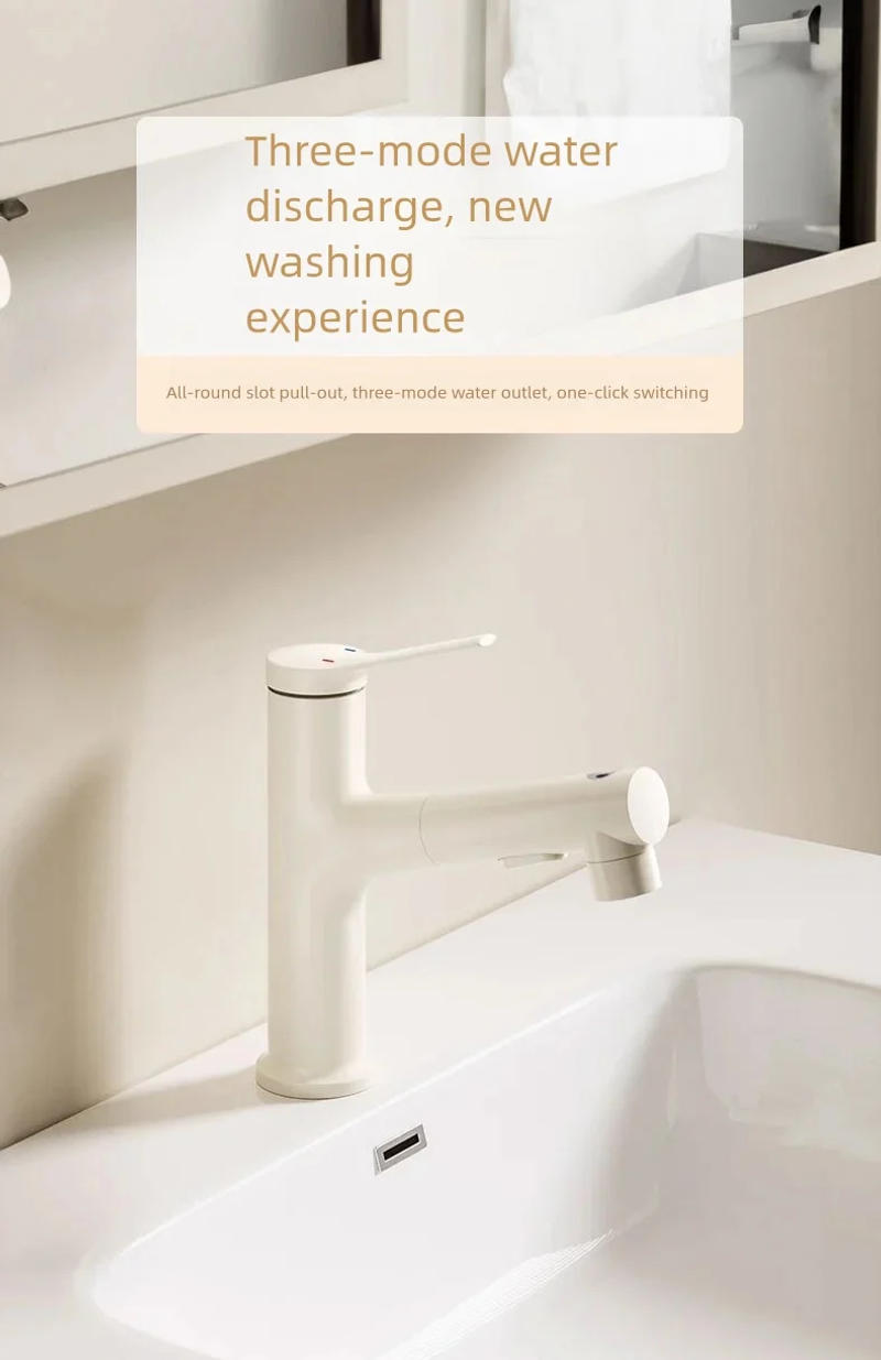 Description Picture 2 of itemBathroom Basin Faucet Multifunctional Pull Out Hot and Cold Water Faucet Restrooms Multiple Spouts Easy to Wash Hair Gargle