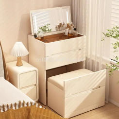 Cream Dressing Table Bedside Table One Modern Simple Dressing Table Bedroom Storage Bucket Cabinet Furniture Dressers