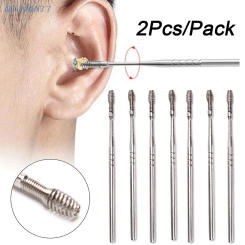 6Pcs/2pcs ear cleaner Ear Wax Pickers Stainless Steel Earpick Wax Remover piercing kit earwax Curette Spoon Care Ear Clean Tools