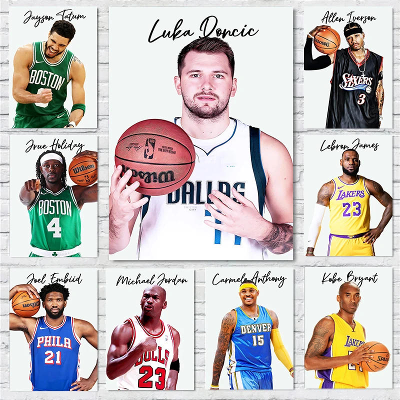 Description Picture 3 of itemMic Hael Ko-be Color Famous Basketball Player Poster Canvas Painting Modern Wall Art Picture Study Home Decor Gifts for Fans