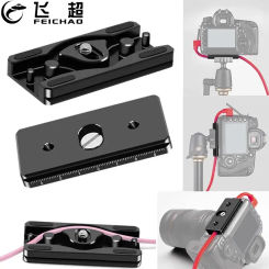 Cable Clamp Block For ARCA Tripod Monopod Quick Release Plate for Ballhead Cable Fixed Lock Winder Camera Data Port Protector