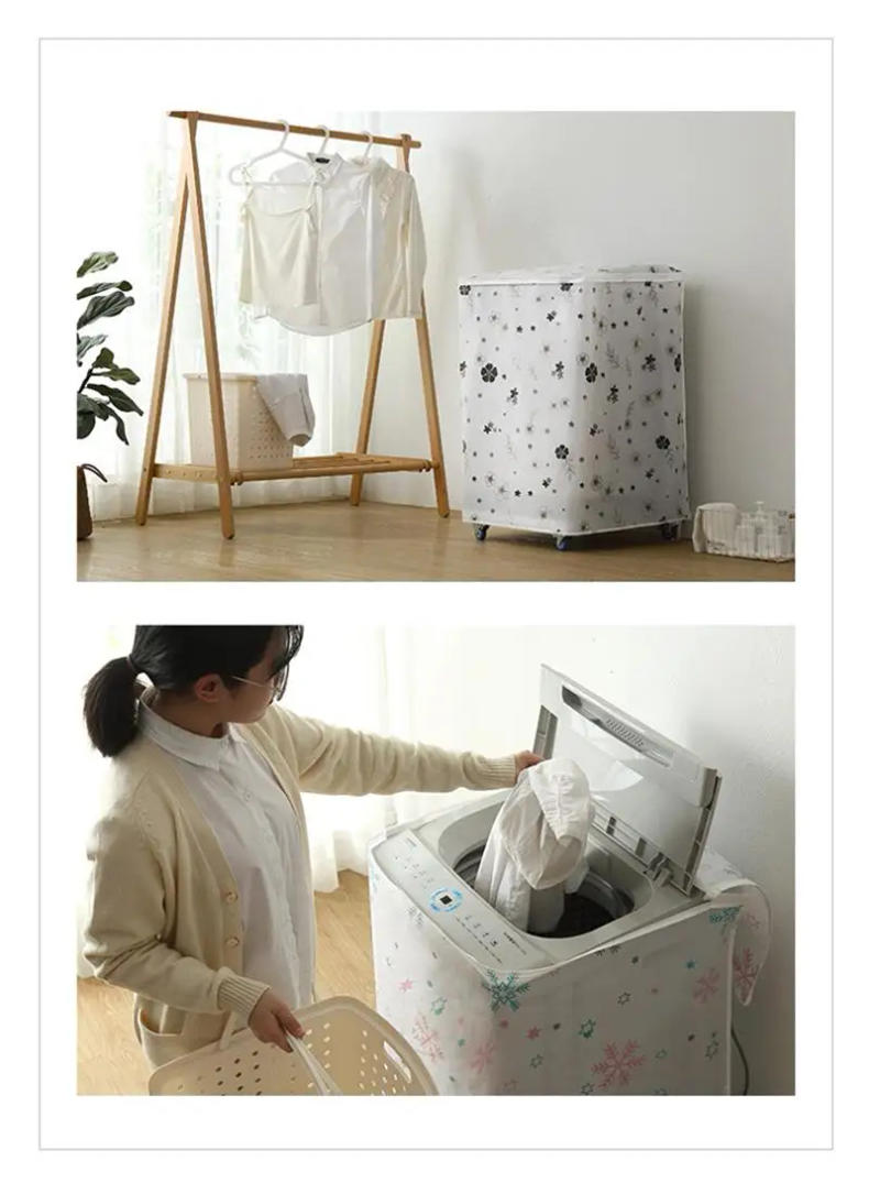 Description Picture 6 of itemAutomatic Washing Machine Cover Waterproof Sun-proof Dustproof Front Loading Top Load Washing Machine Protector Household Items