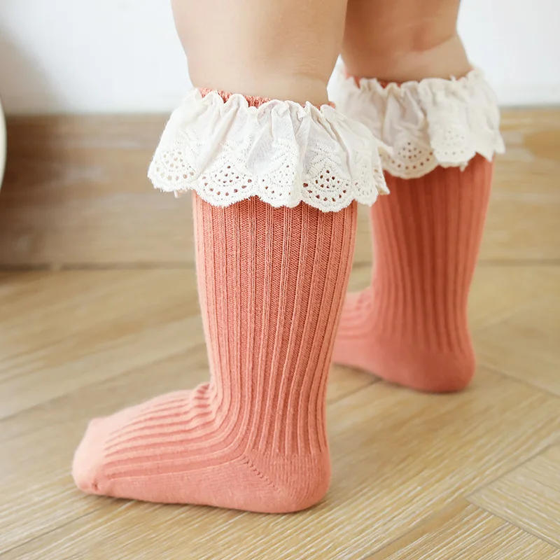 Description Picture 3 of itemSpring Autumn Children Baby Girls Boys Cotton Knee High Socks Princess Home Mid Calf Socks Kids Toddler Floor Non-slip Stockings
