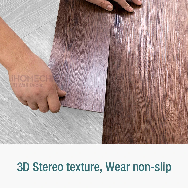 Description Picture 6 of item3D Self-Adhesive thick Wood Grain Floor sticker Wallpaper Modern Wall Sticker Waterproof Living Room Toilet Kitchen Home Decor