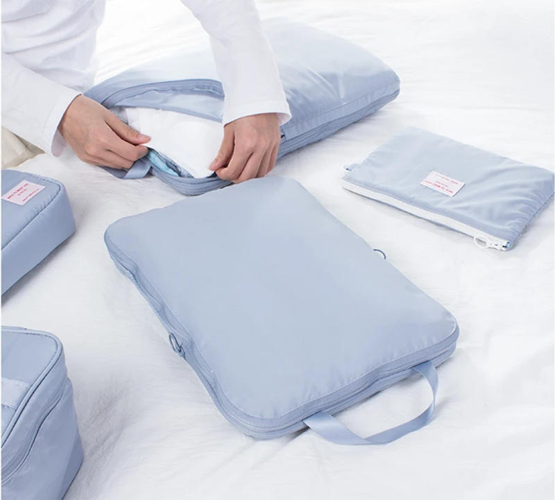 Description Picture 2 of itemTravel Compression Packing Cube Bag Portable Luggage Clothing Storage Bag Waterproof Luggage Storage Box Drawer Bag