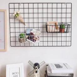 1pc Modern Home Wall Decoration Iron Grid Nordic Art Photo Displaying Frame Party Metal Shelf Mesh Postcards DIY Racks