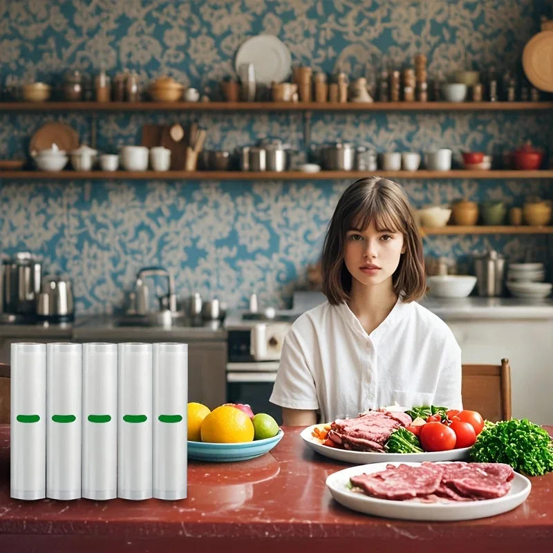 Description Picture 4 of item5pcs Vacuum Sealer Rolls for Versatile Food Storage Tear-Resistant Design for Maximum Freshness Extended Shelf Life