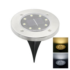 8 LED Solar Power Lawn Lights Outdoor Garden Underground Lamp Waterproof Landscape Buried Yard Patio Pathway Walkway Lighting