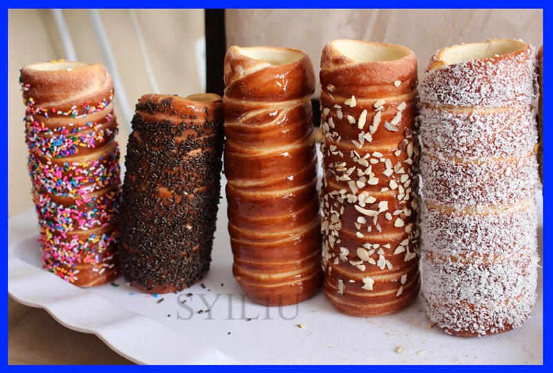 Description Picture 3 of itemStainless Steel Hungarian Chimney Cake Oven Kurtos Kalacs Waffle Maker Machine Donut Ice Cream Chimney Cakes Snack Equipment