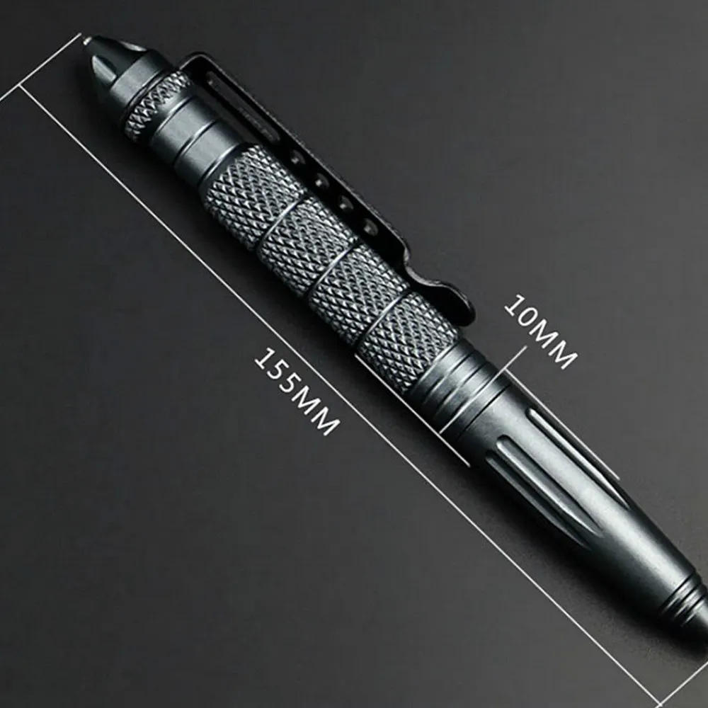 Description Picture 5 of itemPortable Tactical Pen Self Defense Pen Aviation Aluminum Emergency Glass Breaker Pen Security Protection Survival EDC Multitool