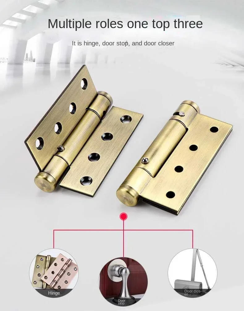 Description Picture 5 of itemLnvisible Door Hinge with Door Closer Automatic Door Closing Self-Rebound Hydraulic Spring Buffer Positioning Self-Closing Woode