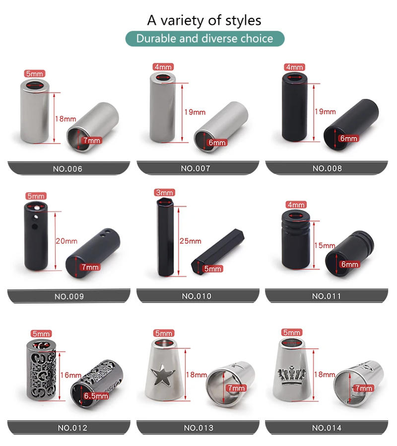 Description Picture 5 of item10pcs High Quality Metal End Stopper Cord Rope Ends Locks Lanyard Clips Fastener For Backpack Garment Drawstrings Accessory DIY