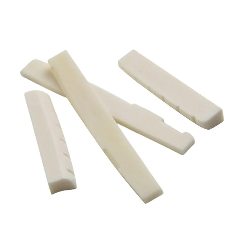 Description Picture 6 of item2 Sets 4 Pcs 6 String Acoustic Guitar Bone Bridge Saddle 72mm And Nut 43mm Cow Bone Nut Top Folk Pillow Folk Bottom Pillow