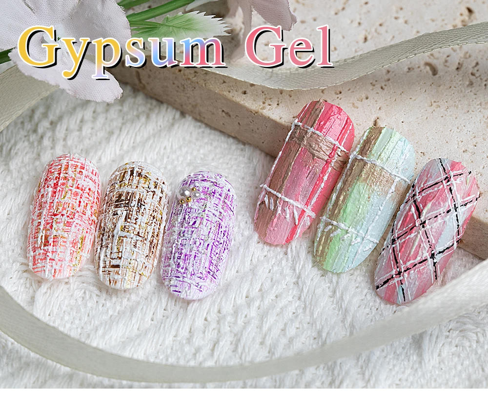 Description Picture 2 of itemBOZLIN 3D Effect Sand Gypsum Gel Drawing Super Texture Painting Gel Soak Off UV LED Semi Permanent Pigmented Paint Art Gel