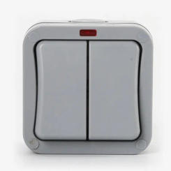 Outdoor Switch Flexible Matching Heavy Rain Protection With Indicator Light Construction Site Surface Mounted Switch Ip66 Switch