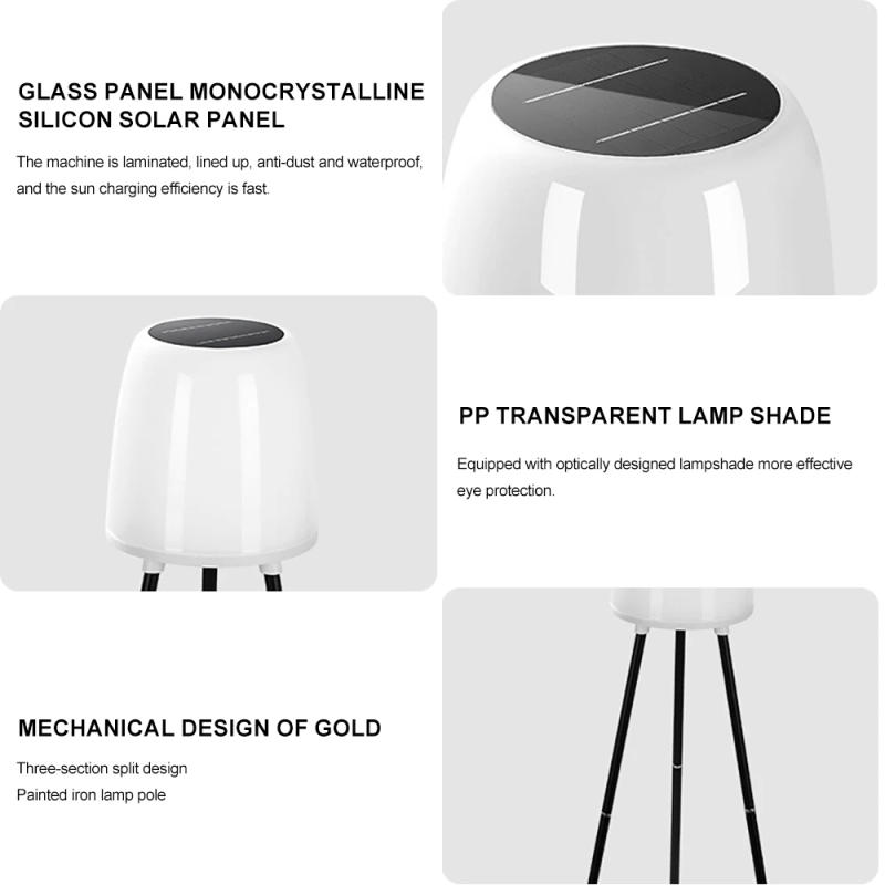 Description Picture 5 of itemSolar Outdoor Floor Lamp for Patio With Plant Stand Grow Light Waterproof Garden Solar Powered Lantern Warm RGB Deck Yard Porch