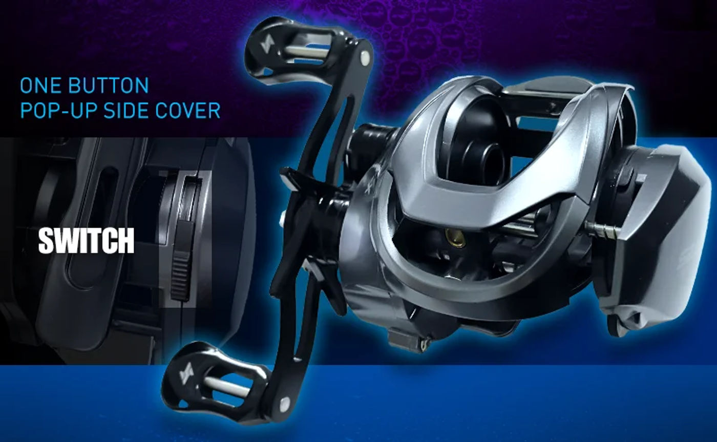 Description Picture 6 of itemSEASIR Cast-X Baitcasting Reel 7.3:1 HS Gear Ratio Aluminum Double Spool Carbon Grip Metal BFS Micro Fresh Seawater Fishing Coil