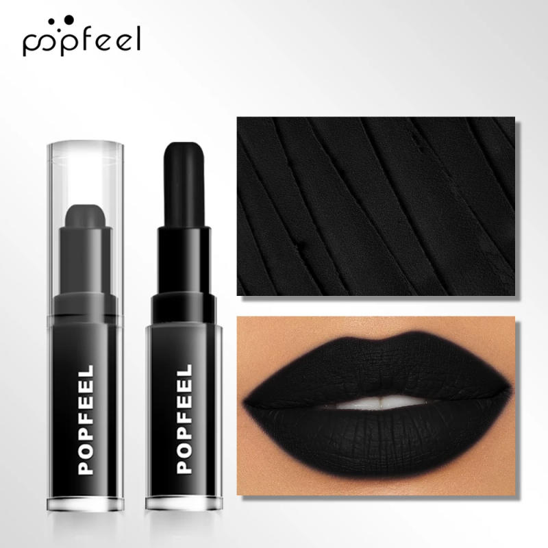 Description Picture 6 of itemPOPFEEL Hallowmas Lip Makeup Kit Black Lip Stick Black Lip Gloss Matte Lip Stick Long Lasting