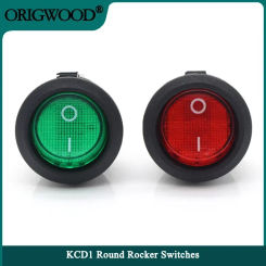 1~200pcs KCD1 Round Rocker Switch 3Pin ON-OFF-ON 2/3 Position 6A/250VAC 10A/125VAC SPST 23mm LED Car Push Button Switches