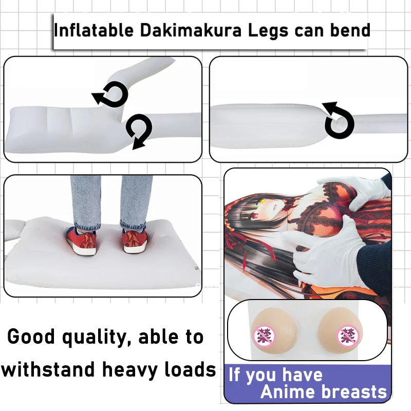 Description Picture 6 of itemInflatable Dakimakura Anime Onahole Air Hugging Body Pillows Insert Split Legs Long Pillow with Hole Cotton Filling Rectangle
