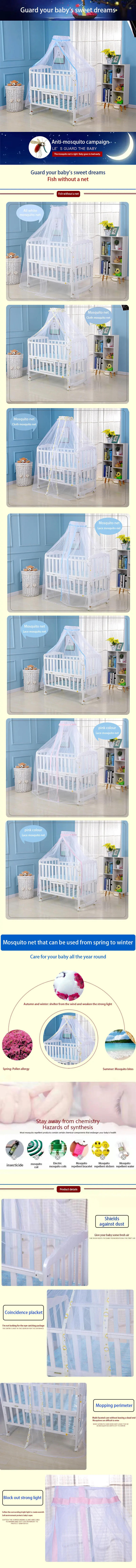 Description Picture 2 of itemBaby Mosquito Net Infant Crib Foldable Bed Canopy Children's Hanging Dome Bed Newborn Play Tent Room Bedroom Decoration Bedding