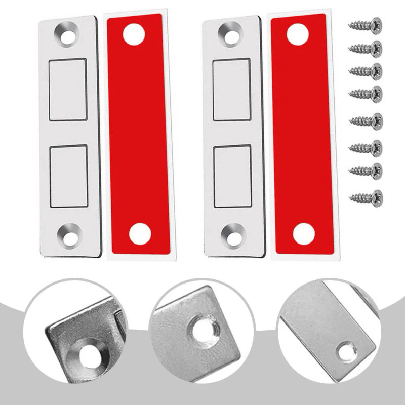 Description Picture 6 of item2Set Magnetic Cabinet Catches Door Stops Magnet Invisible Ultra-Thin Anti-Rust Door Magnet Suction With Screw Catch Hardware