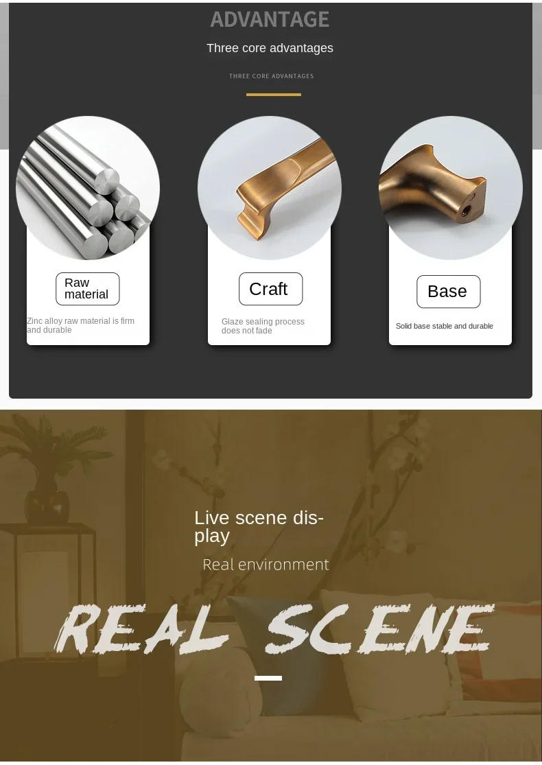 Description Picture 4 of itemVintage Furniture Handles and Knobs Modern Bronze Cabinet Handle Kitchen Cupboard Door Knob Bedroom Wardrobe Pulls S/96/128mm