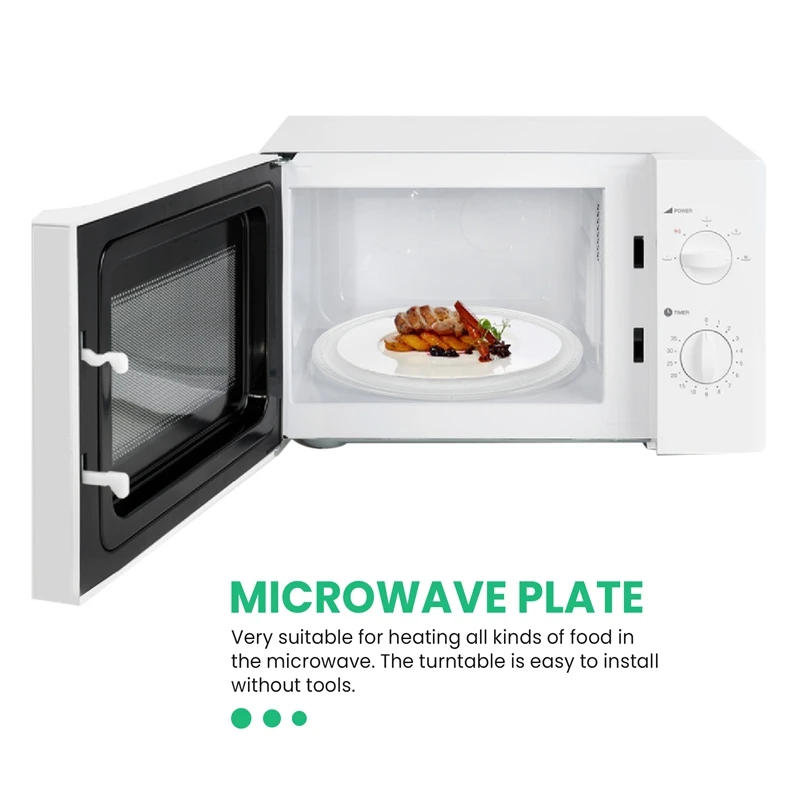 Description Picture 6 of item9.6 Inch Microwave Plate Spare Microwave Dish Durable Universal Microwave Turntable Glass Plates Round Replacement Plate