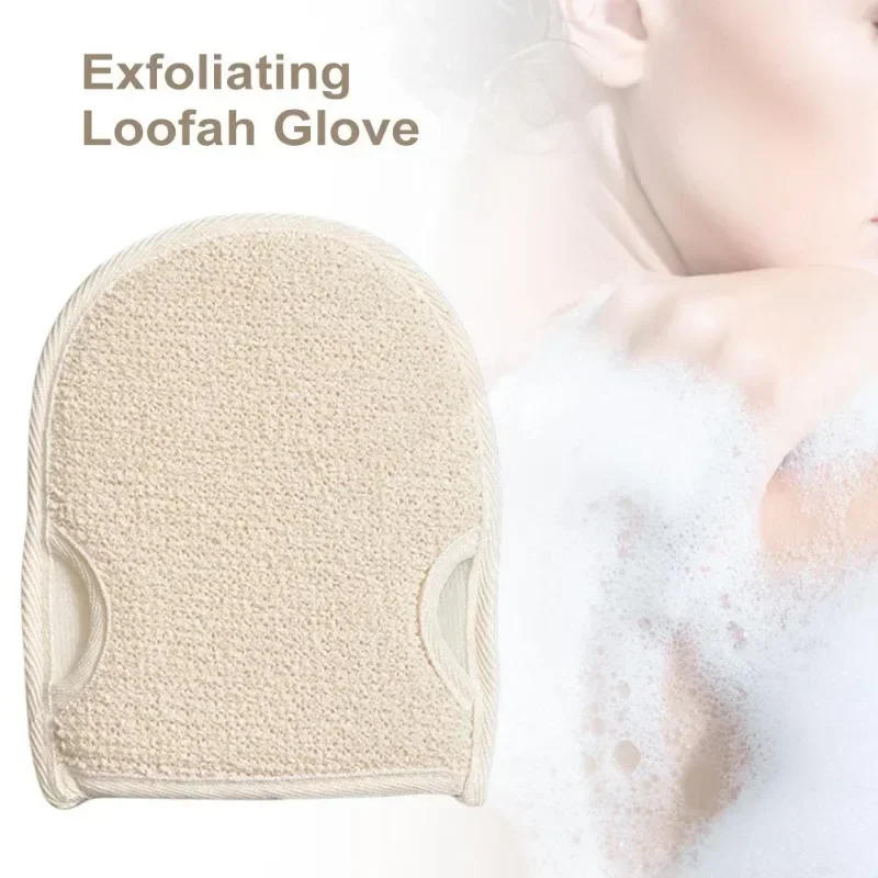 Description Picture 4 of itemGlove Double-sided Body Scrub Soft Natural Loofah Sponge Pad Shower Body Scrubber Mitt for Shower Spa Skin Clean Bath Gloves