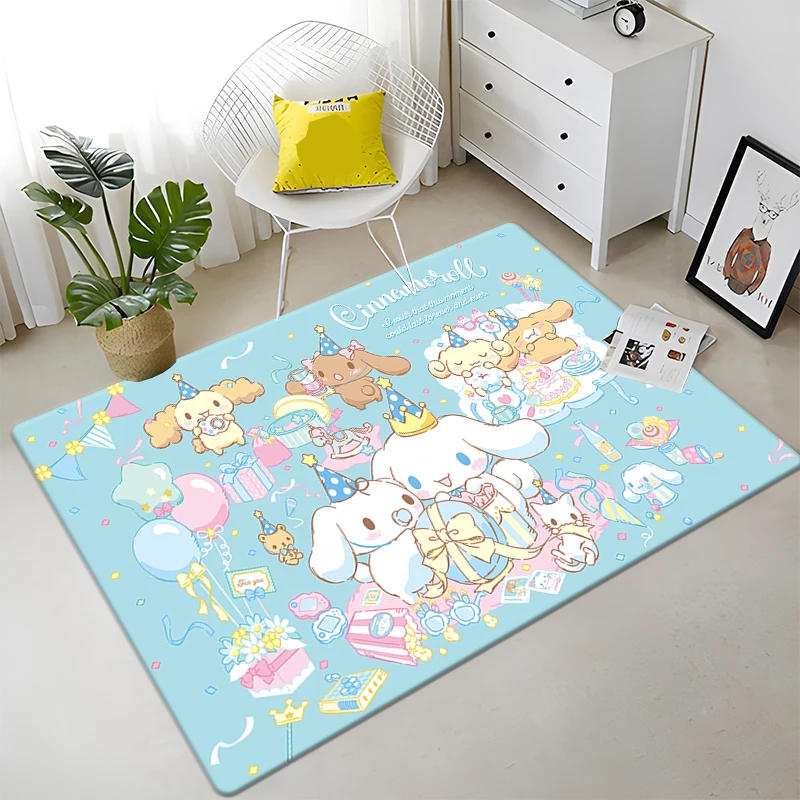 Description Picture 4 of itemMINISO&Sanrio Cinnamoroll Printed Carpet Living Room Home Decoration Sofa,Table Rug Non-slip Bedside Leisure Mat Stain-resistant
