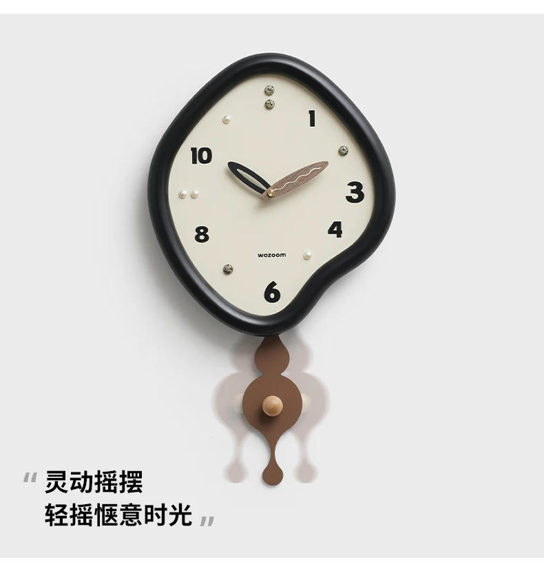 Description Picture 6 of itemAesthetic Unique Clock Advanced Sense New Creative Simple Wall Battery Decor Design Parts Minimalist Wanduhren Pendulum Clock