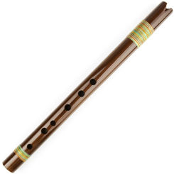 Quena Vertical Flute for Woodwind Instrument, Indian Musical Instrument, G Key Brown, Dalbergia