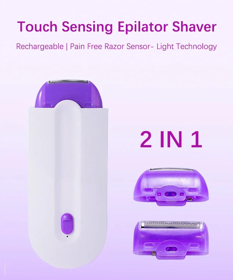 Description Picture 2 of itemPainless Skin Touch Tactile Hair Trimmer For Women Face Leg Bikini Hand Body Electric Shaver Razor Hair Removal Epilator Clipper