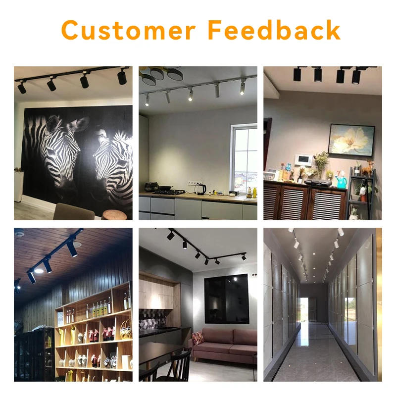 Description Picture 4 of item110V 220V Ceiling Lights Led Track Light Full Sets COB Spotlight Rail Ligting for Living Room Store Spot Led Track Ceiling Lamp