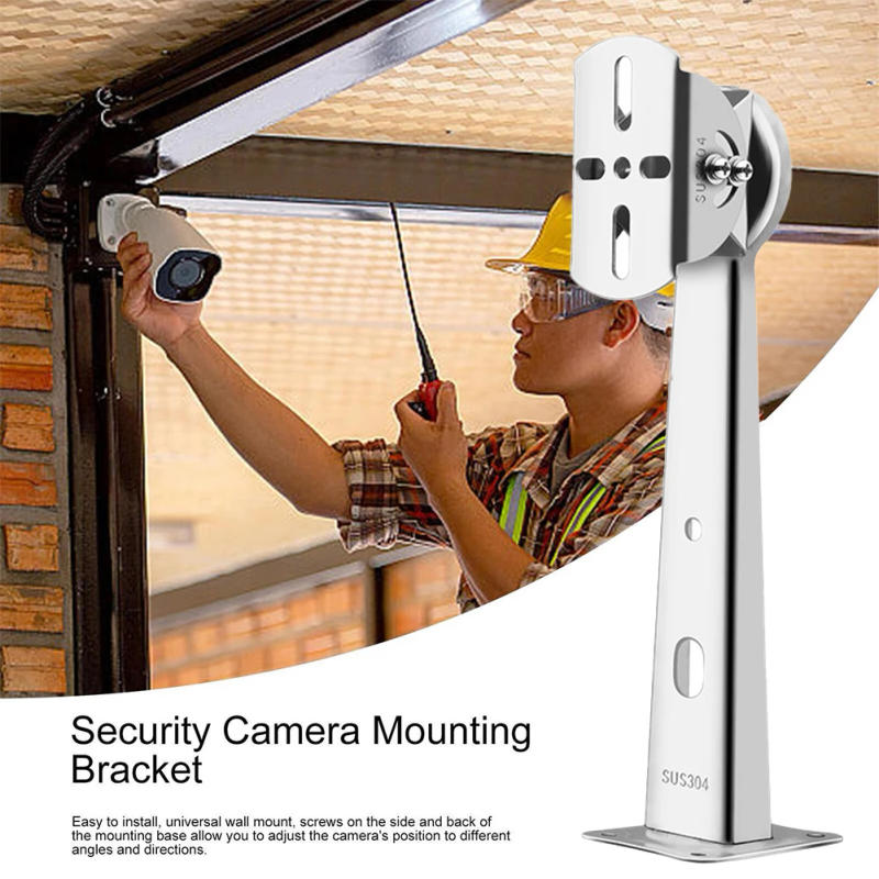 Description Picture 6 of item304 Stainless Steel Monitoring Camera Bracket Wall Mount Bracket Wall Corner Pole Clamp Outdoor Monitoring Camera Bracket