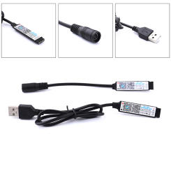 Mini RGB Bluetooth-compatible Controller Music LED Light Strip Controller for RGB Tape Lights Smart APP Control DC 5V